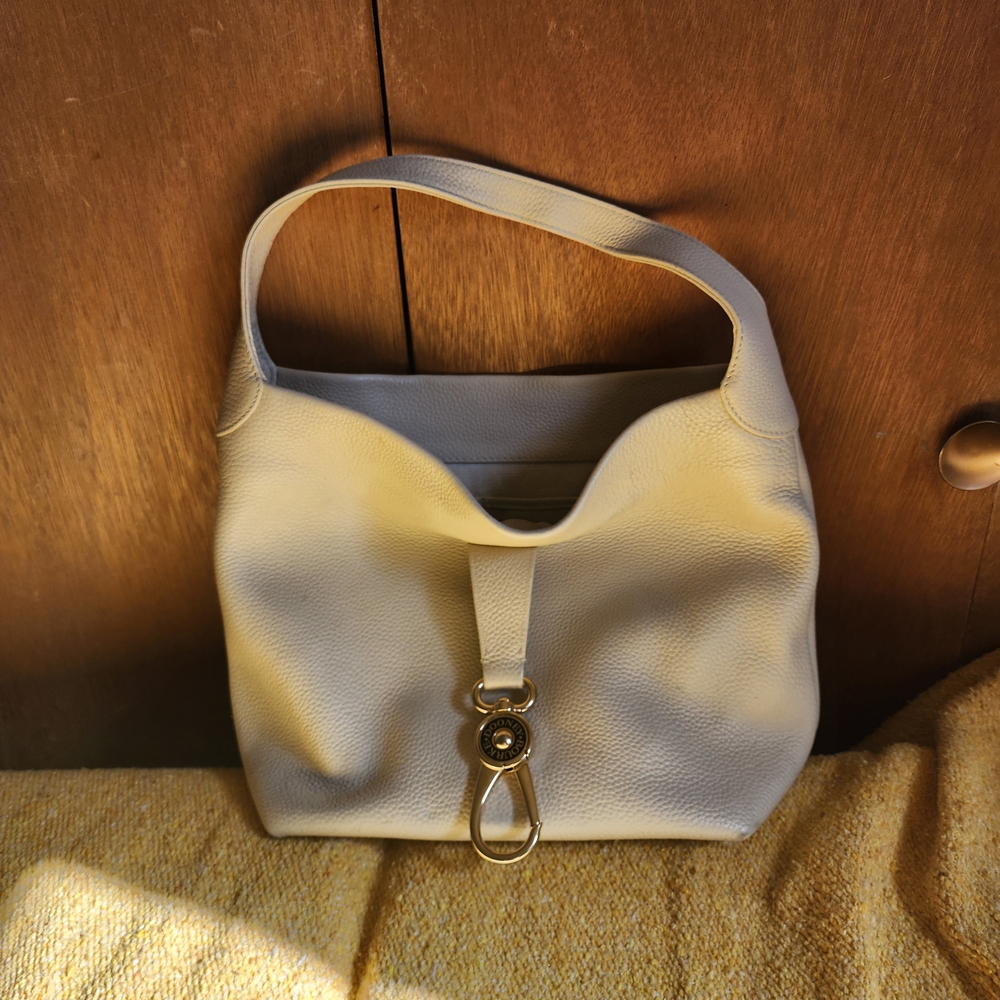 Dooney & Bourke Cream Leather Shoulder Bag